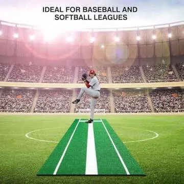 AMSOAN Softball Pitching Mat 10' x 3' Durable Antislip