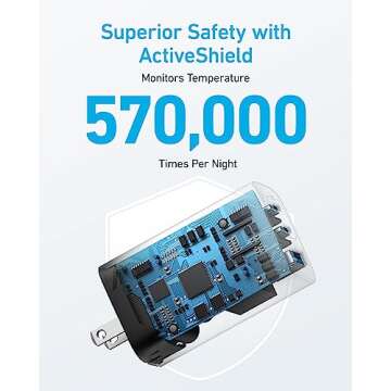 Anker 67W USB C Charger, 3 Port PIQ 3.0 Compact and Foldable Fast Charger for MacBook Pro, iPad, Galaxy, Pixel, iPhone and More (5ft USB C to USB C Cable Included)