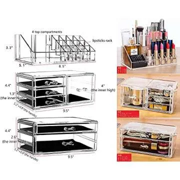 Cute & Stackable Makeup Organizer with 6 Drawers