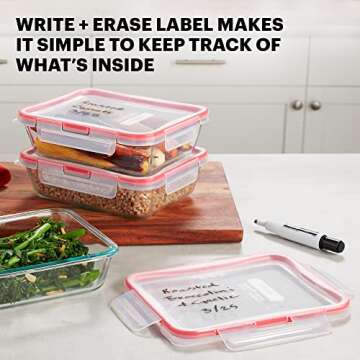 Pyrex Freshlock 3-Pack Glass Food Storage Containers Set
