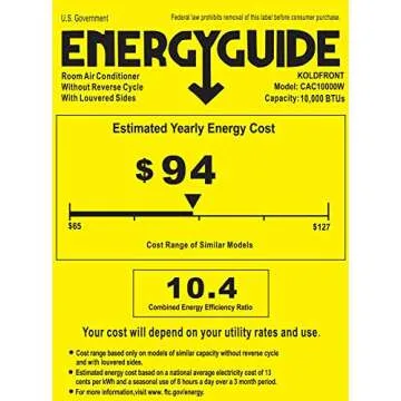 Koldfront CAC10000W 10000 BTU Casement Air Conditioner