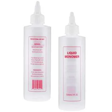 Empty Bottle for Liquid Monomer Twist Top Applicator Squeeze Bottle with Measurements 8oz By Alpree