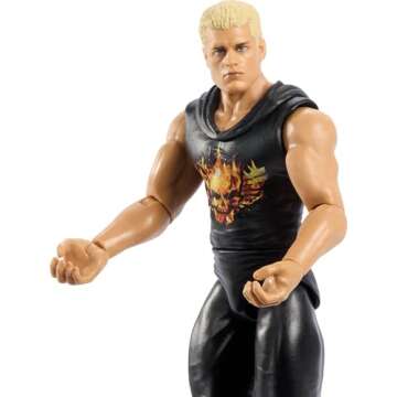 Mattel WWE Action Figure, 6-inch Collectible Cody Rhodes with 10 Articulation Points & Life-Like Look