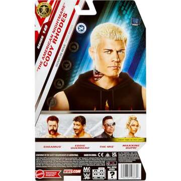 Mattel WWE Action Figure, 6-inch Collectible Cody Rhodes with 10 Articulation Points & Life-Like Look