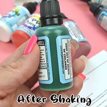 Super Shine Edible Poppy Paint, Fast Drying Poppy Paint for Cake Pops, Cookies, Chocolates – FDA Compliant Premium Quality Poppy Paint to be used on Glaze Icing, Fondant, Wafer Paper, Candy (30ml)