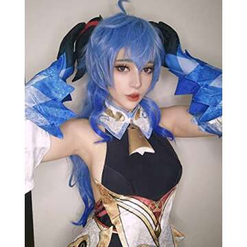 Blue Ganyu Cosplay Wig - Perfect for Anime Events