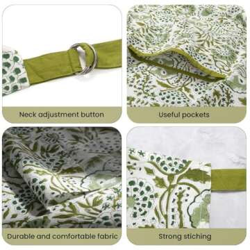 CPC Handmade Block Printed Kitchen Apron for All