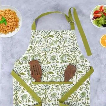 CPC Handmade Block Printed Kitchen Apron for All
