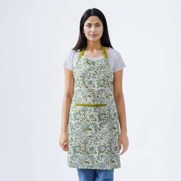 CPC Handmade Block Printed Kitchen Apron for All