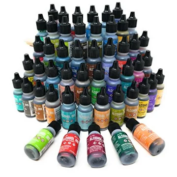 Tim Holtz Ranger Alcohol Inks Set - 50 Assorted Colors