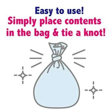 BOS Amazing Odor Sealing Cat Waste Bags - Durable and Unscented [Size: S, Color: light blue] (90 count, Pack of 1) (90 Bags)★May be too small to get a litter scoop inside!