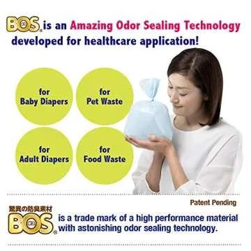 BOS Amazing Odor Sealing Cat Waste Bags - Durable and Unscented [Size: S, Color: light blue] (90 count, Pack of 1) (90 Bags)★May be too small to get a litter scoop inside!