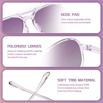 FONHCOO Polarized Kids Sunglasses for 5-10 Years