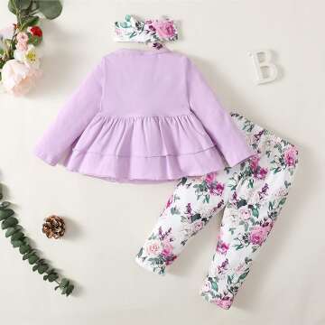 XUANHAO Baby Girl Clothes Set for Fall Winter 3-24M