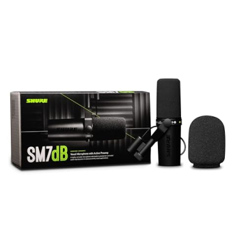 Shure SM7dB Microphone with Built-In Preamp for Streaming