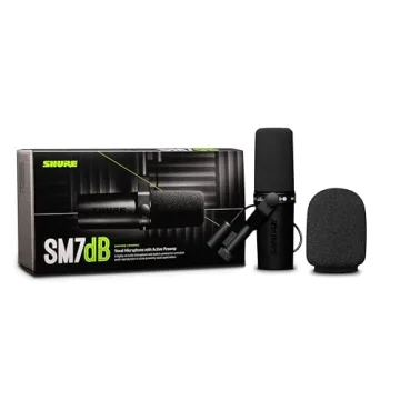Shure SM7dB Microphone with Built-In Preamp for Streaming