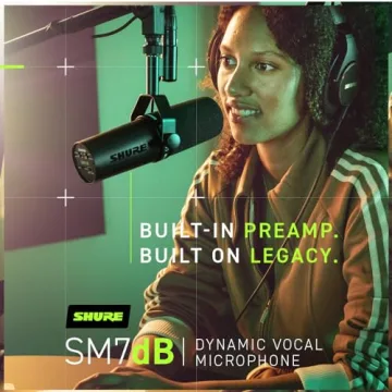 Shure SM7dB Microphone with Built-In Preamp for Streaming