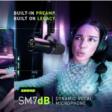 Shure SM7dB Microphone with Built-In Preamp for Streaming
