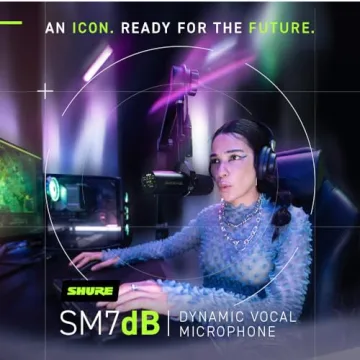 Shure SM7dB Microphone with Built-In Preamp for Streaming