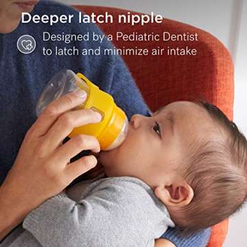 Smilo Anti-Colic Bottle Nipple, Medium Flow 5M+, 6-Pack