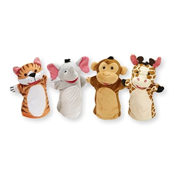 Melissa & Doug Zoo Friends Hand Puppets for Imaginary Play