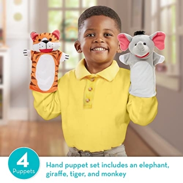 Melissa & Doug Zoo Friends Hand Puppets for Imaginary Play