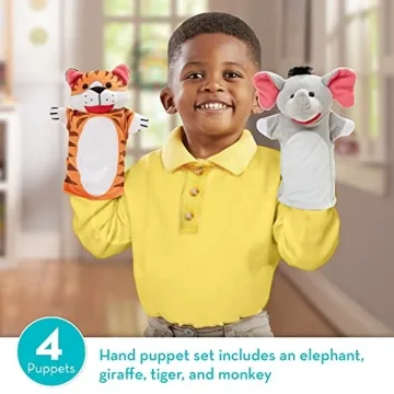 Melissa & Doug Zoo Friends Hand Puppets for Imaginary Play