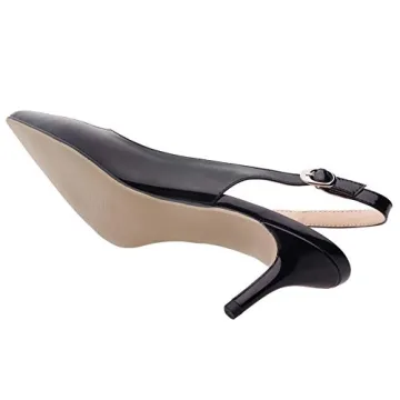 JOY IN LOVE Kitten Heels for Women Slingback Pumps Sandals Pointy Toe Pumps