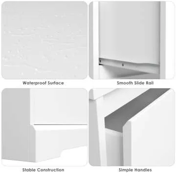 FOTOSOK Modern 6 Drawer Dresser for Stylish Storage