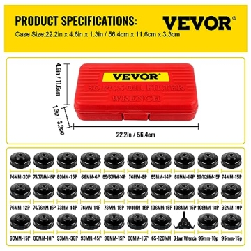 VEVOR 30PCS Oil Filter Socket Set - Efficient and Durable
