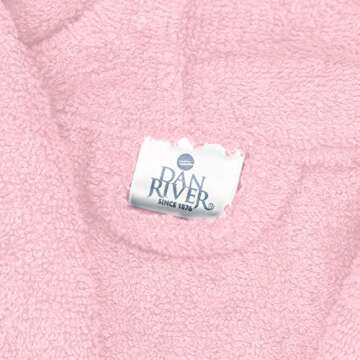 DAN RIVER Bathrobe Made with 100% Ringspun Cotton for Men and Women Pack-1 | Highly Absorbent Perfect for Hotel, Spa & Shower 400 GSM – Pink