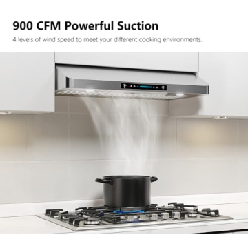 IKTCH 30" Under Cabinet Range Hood - 900 CFM Power