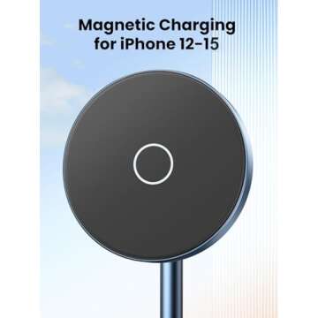 UGREEN MagFlow 2-in-1 Magnetic Wireless Charging Station Compatible with iPhone 16 15 14 13 12 Series and AirPods Series, Wireless Charging Stand with 3 FT USB-C Cable (No AC Adapter)