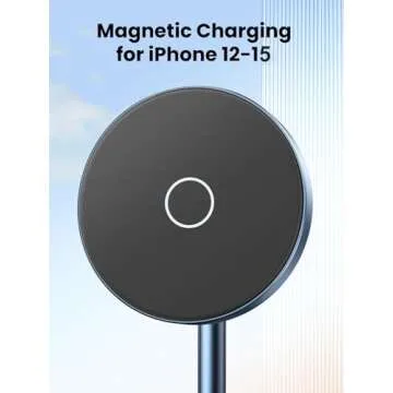 UGREEN MagFlow 2-in-1 Magnetic Wireless Charging Station Compatible with iPhone 16 15 14 13 12 Series and AirPods Series, Wireless Charging Stand with 3 FT USB-C Cable (No AC Adapter)