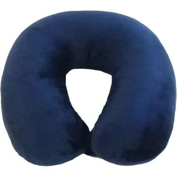 Feather Soft Microfiber Neck Pillow in Navy