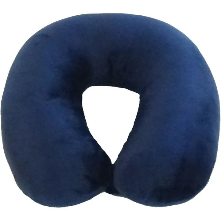 Feather Soft Microfiber Neck Pillow in Navy