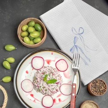 Kemingni Blue Coquette Kitchen Towels, 16x24 Inches