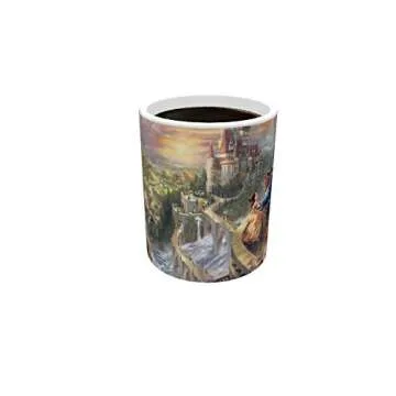 Thomas Kinkade's "Beauty and the Beast Falling In Love" Morphing Ceramic Mugs,11 ounces