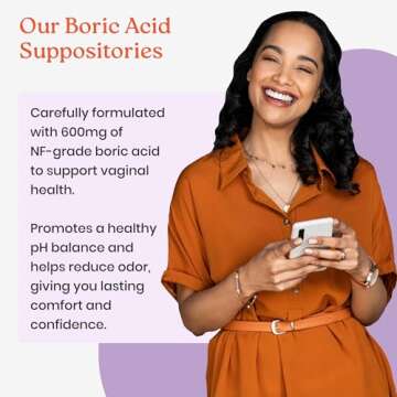 NewLife Naturals - Boric Acid Suppositories for Women pH Balance Pills - 600mg - Feminine Care - Vag...