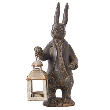 Mr. Rabbit Lantern Statue for Home and Garden