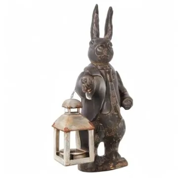 Mr. Rabbit Lantern Statue for Home and Garden