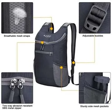 G4Free Lightweight Packable Day Hiking Backpack
