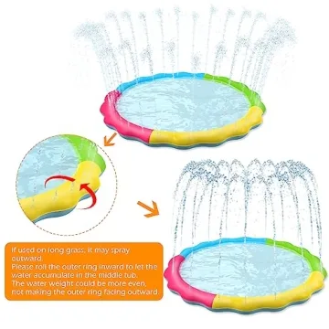 Durable Jasonwell Splash Pad Sprinkler for Kids and Pets