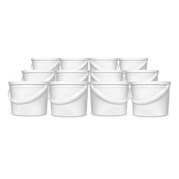 1 Gallon Food Grade Buckets with Lids - Set of 5
