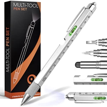 Father’s Day Dad Gifts, 9 in 1 Multitool Pen, Cool Gadgets Tools for Men, Gifts for Boyfriend, Sto...
