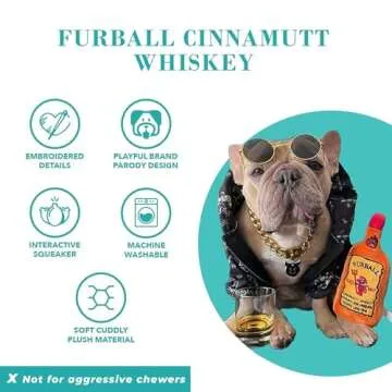Haute Diggity Dog Cinnamutt Whiskey Plush Toy for Dogs