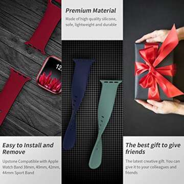 Sport Bands for Apple Watch - Silicone Waterproof Strap