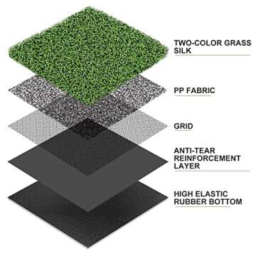 Premium 25"x16" Golf Mat for Indoor & Outdoor Training