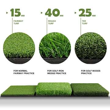 Premium 25"x16" Golf Mat for Indoor & Outdoor Training