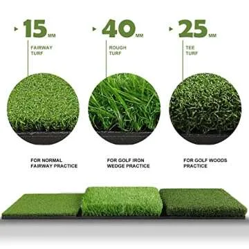 Premium 25"x16" Golf Mat for Indoor & Outdoor Training